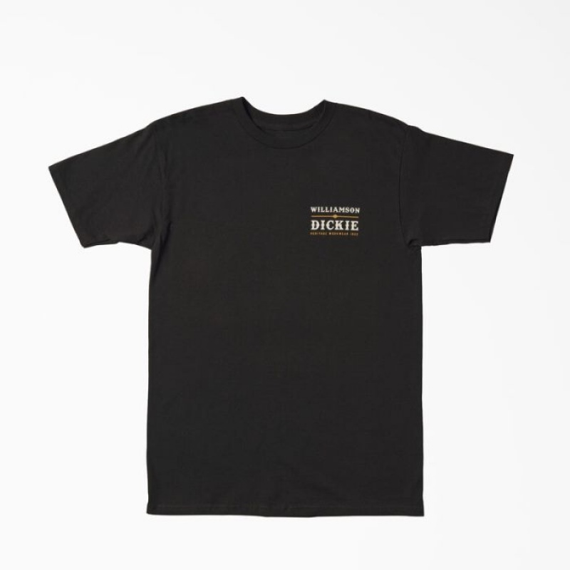 Dickies W.D. Workwear Grafice T-Shirt Negrii | AXKP0140