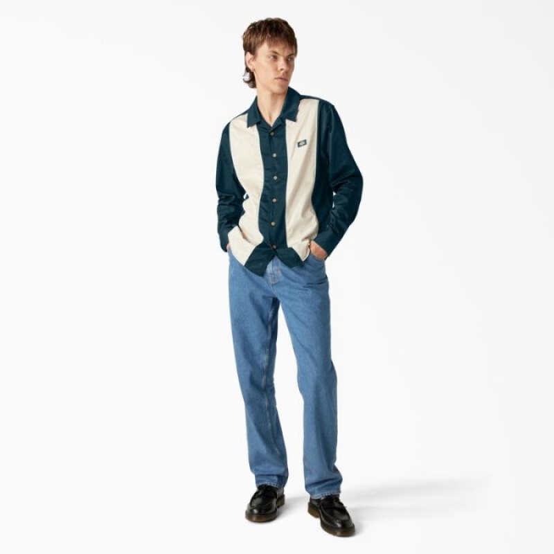 Dickies Westover Long Sleeve Shirt Reflecting Pond | OYKQ4834