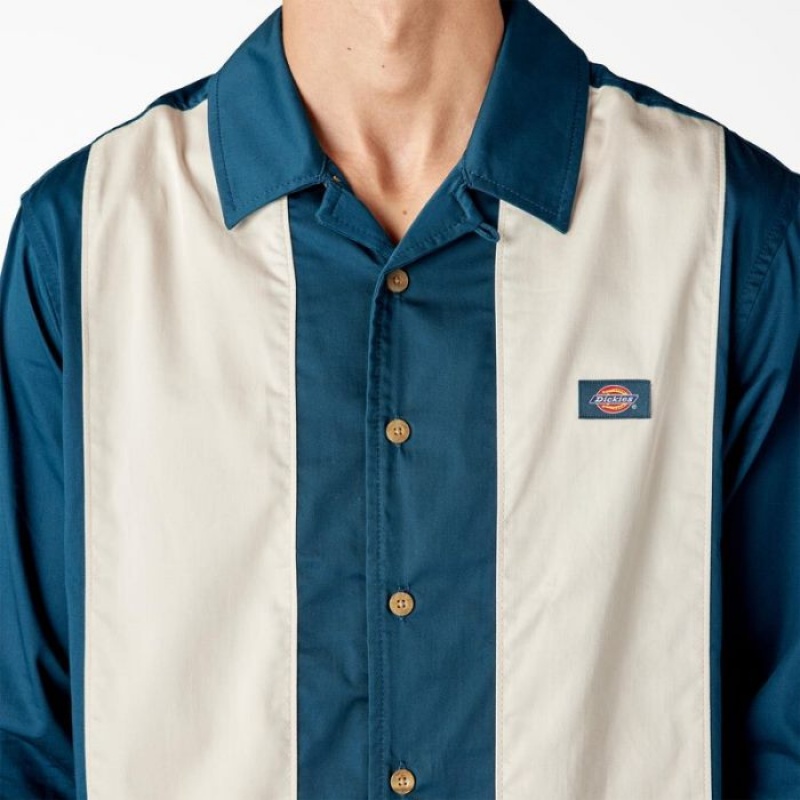 Dickies Westover Long Sleeve Shirt Reflecting Pond | OYKQ4834
