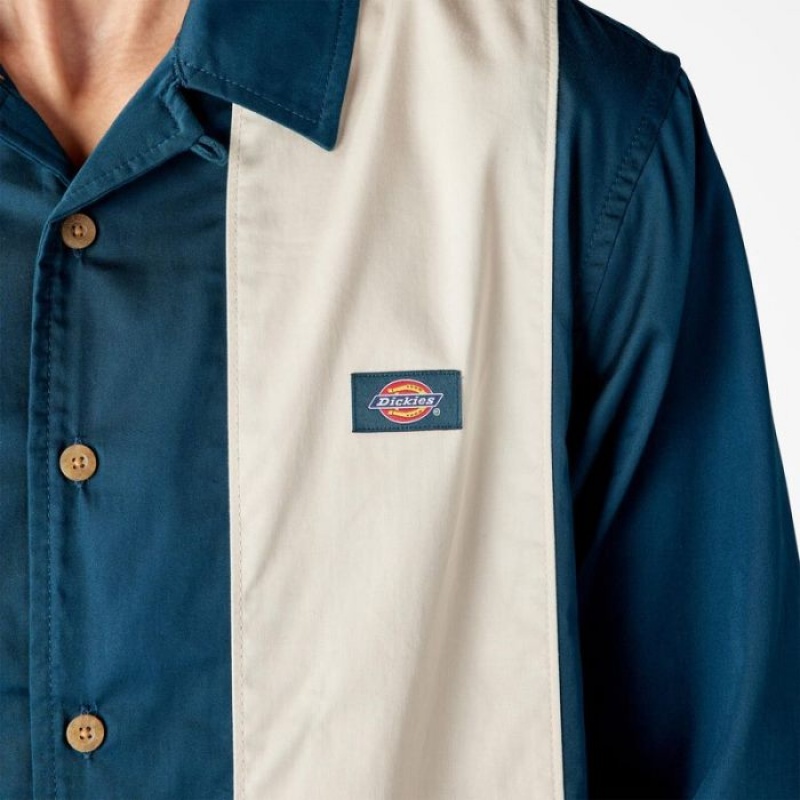 Dickies Westover Long Sleeve Shirt Reflecting Pond | OYKQ4834