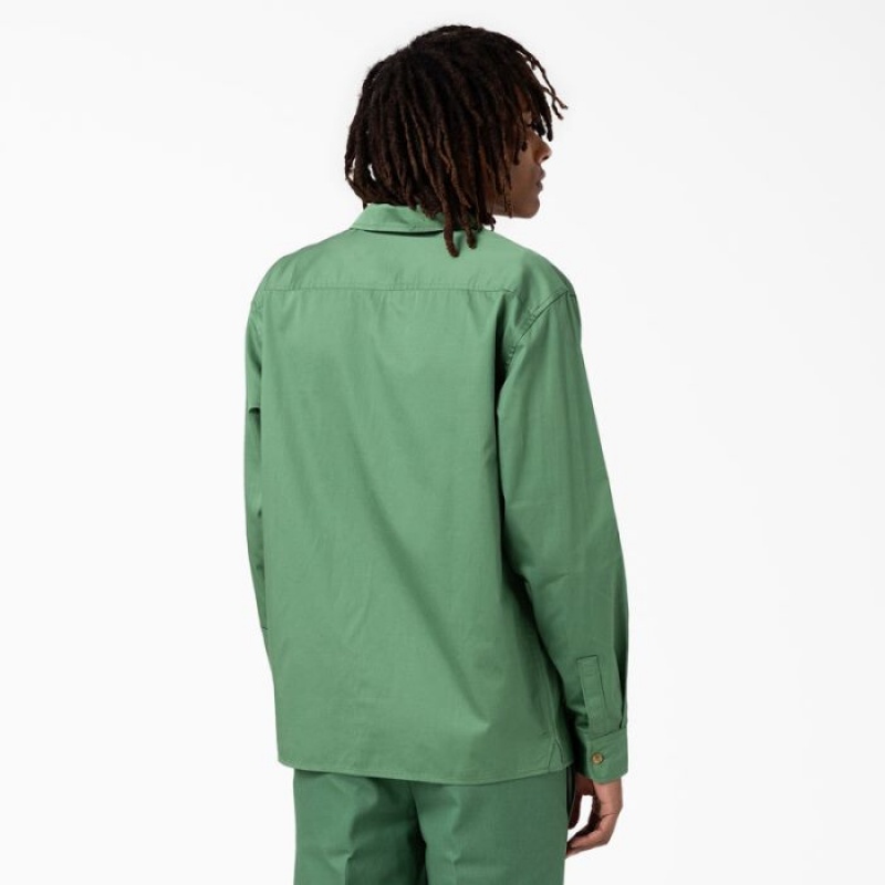 Dickies Westover Long Sleeve Shirt Verzi Inchis | LTXI7251