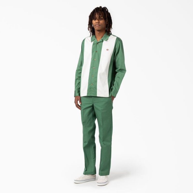 Dickies Westover Long Sleeve Shirt Verzi Inchis | LTXI7251