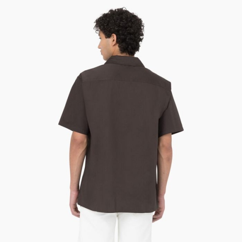 Dickies Westover Scurte Sleeve Shirt Maro Inchis | KJMG8455