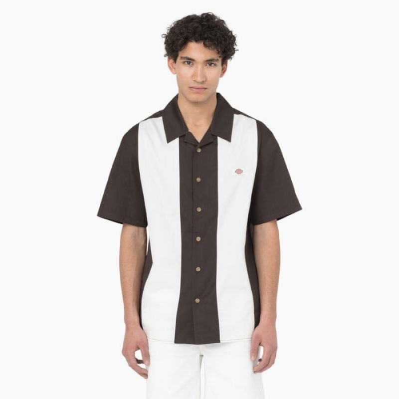 Dickies Westover Scurte Sleeve Shirt Maro Inchis | KJMG8455