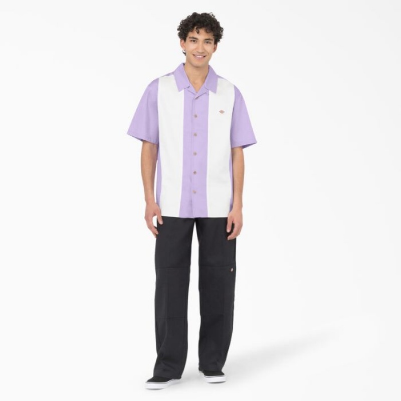 Dickies Westover Scurte Sleeve Shirt Violet Roz | CEQA7613