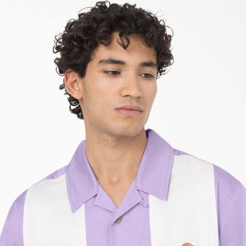 Dickies Westover Scurte Sleeve Shirt Violet Roz | CEQA7613