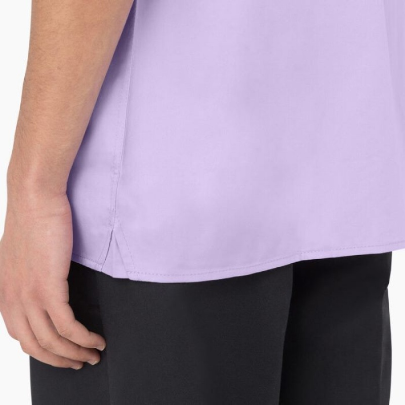 Dickies Westover Scurte Sleeve Shirt Violet Roz | CEQA7613