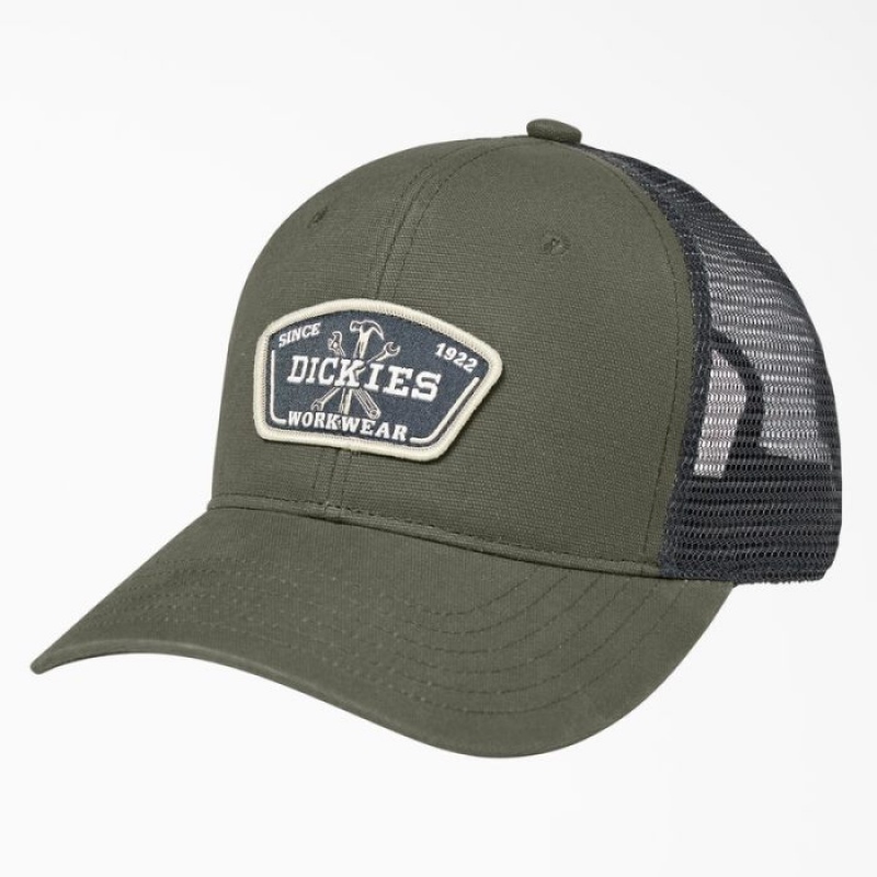 Dickies Workwear Patch Panza Trucker Cap Verzi | SCOK4880